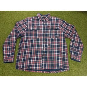 Boston Traders Shacket Mens XL Multicolor Plaid Fleece Lined Button Front Winter